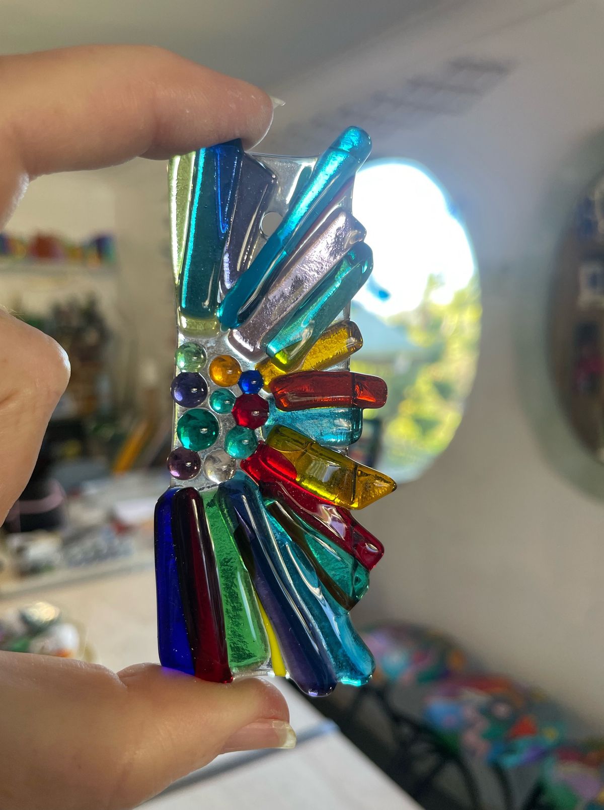 HOT GLASS ART! Sunflower Suncatcher Fused Glass workshop