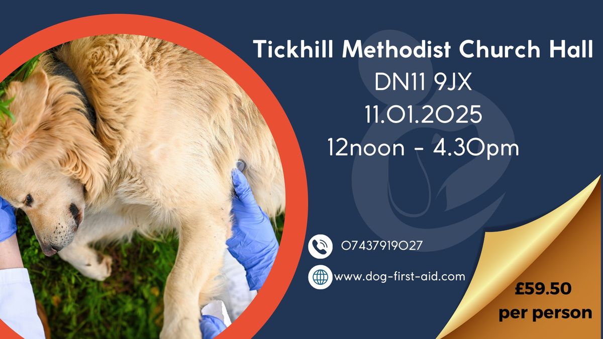 Dog First Aid & Health Awareness course - Tickhill DN11 9JX - \u00a359.50 per person