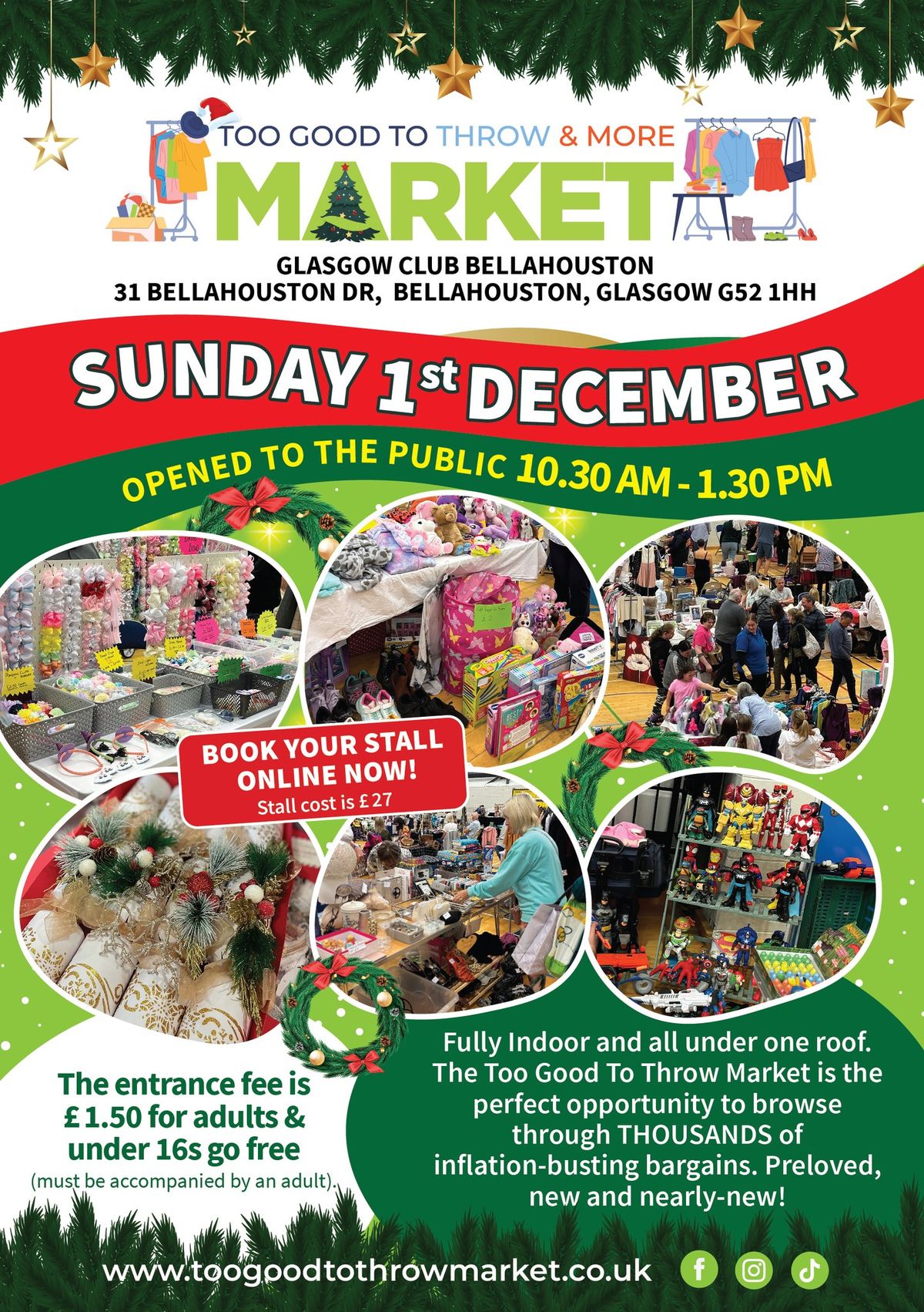 Too Good To Throw & More - Sunday 1st December - Glasgow Christmas Market 