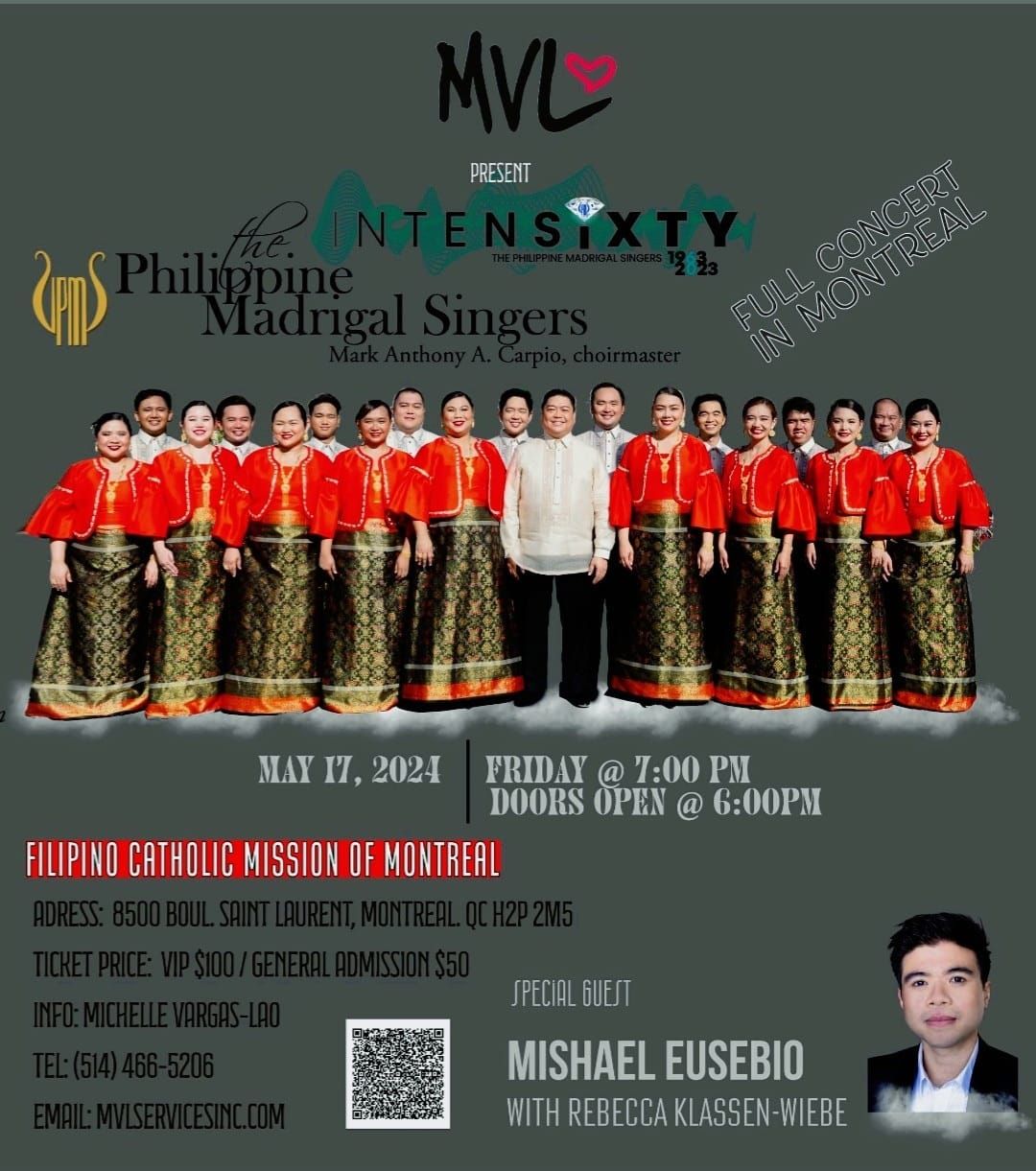 Philippine Madrigal Singers in FULL Concert in Montreal 