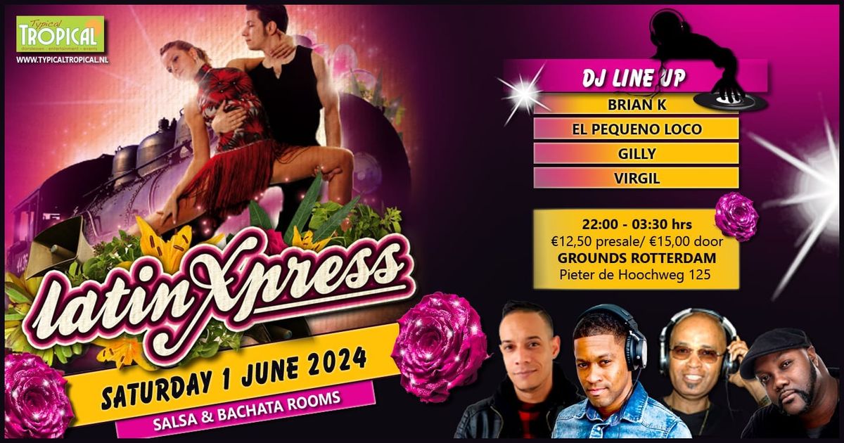 LatinXpress * The best of Salsa & Bachata * 2 rooms * Saturday June 1