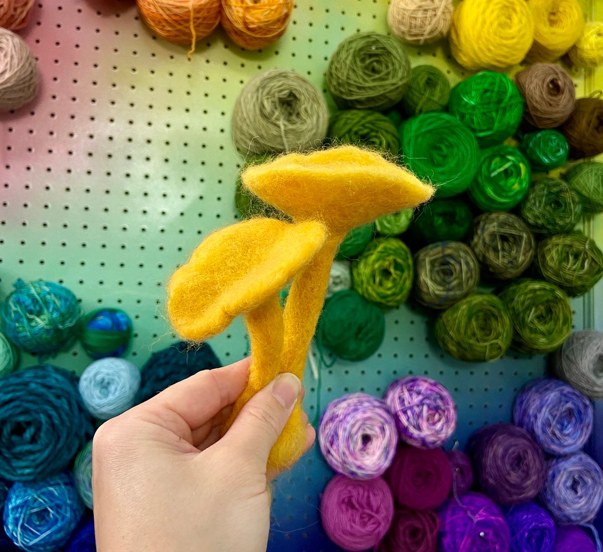 3D Needle Felted Mushrooms - class with Amy Reader