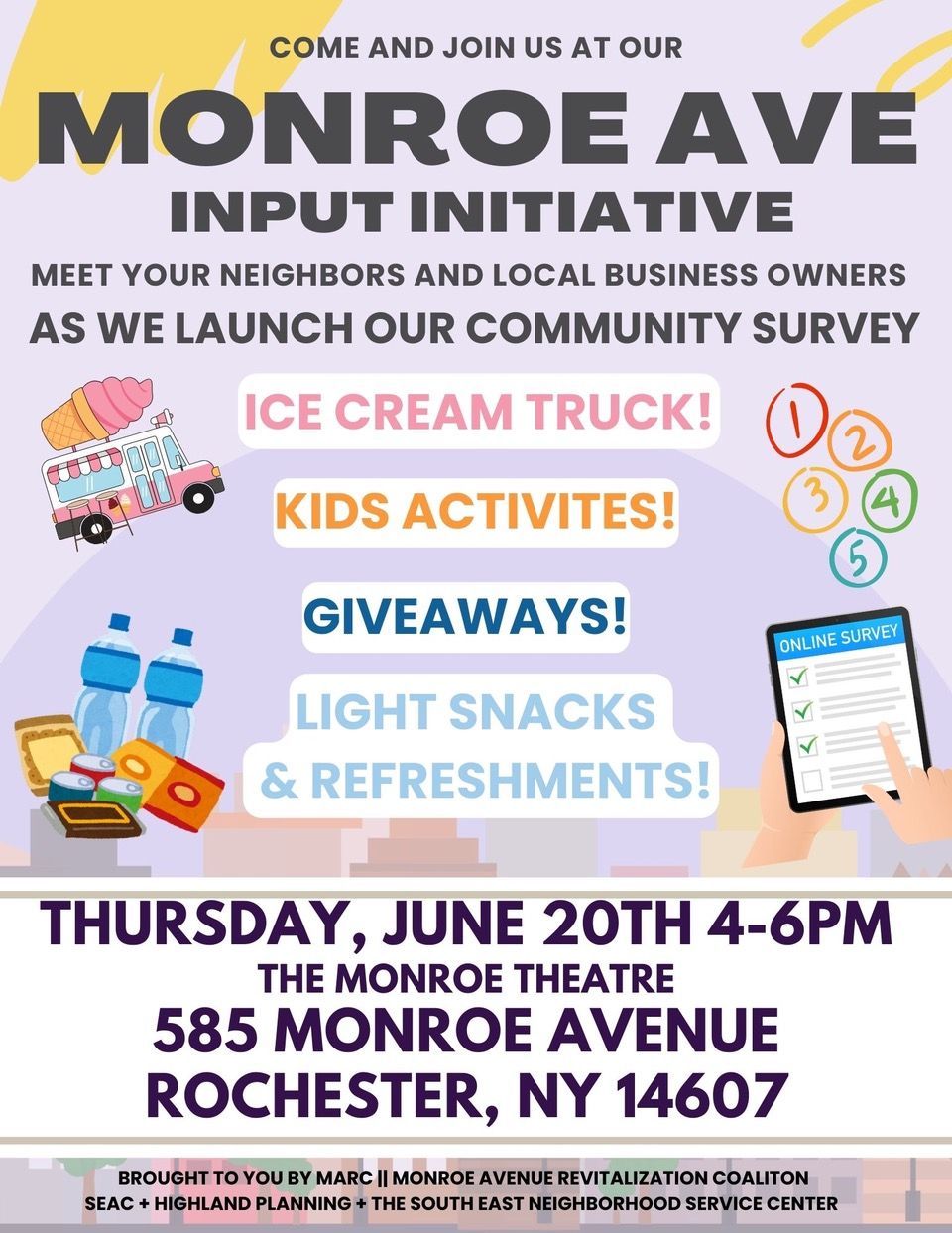 Monroe Avenue Community Input Launch Party!