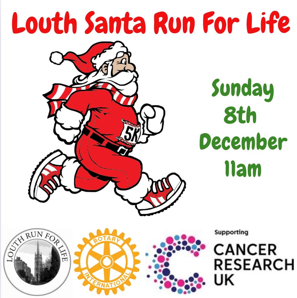 Louth Santa Run for Life 2024  (jointly organised with  Louth Rotary)