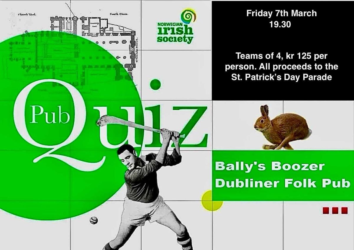 St. Patrick's Day Fundraiser Pub quiz 