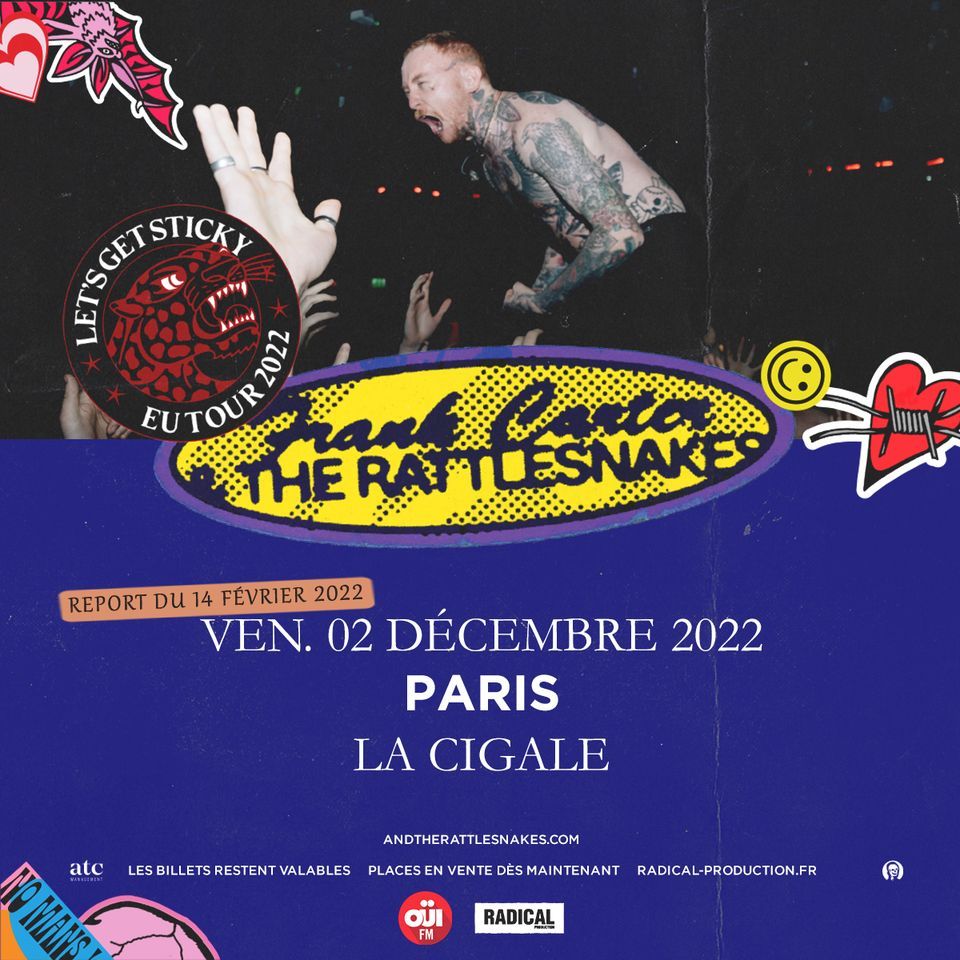 Frank Carter & The Rattlesnakes + The OBGMs \u2022 Paris, La Cigale \u2022 02.12.2022 \/\/ COMPLET
