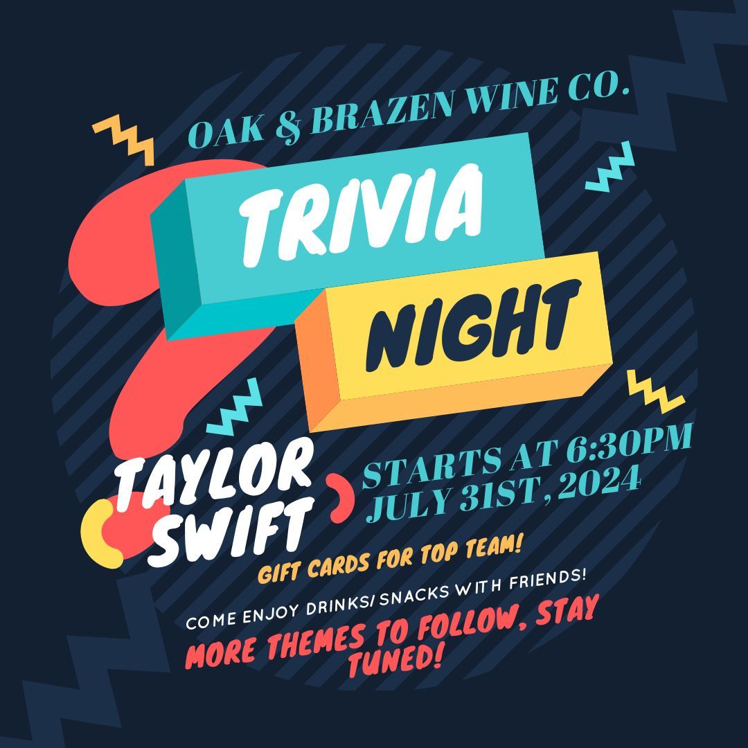 Trivia Night at The Winery! (Taylor Swift)