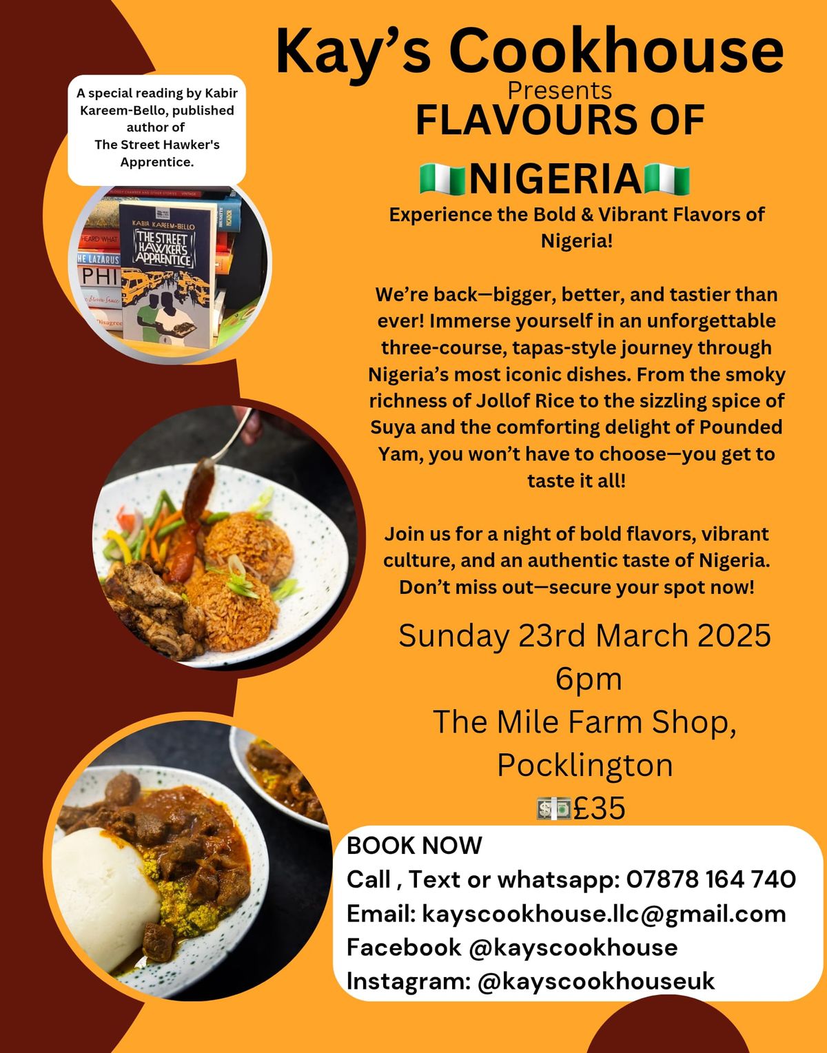 Flavours of Nigeria Pop Up Supper Club