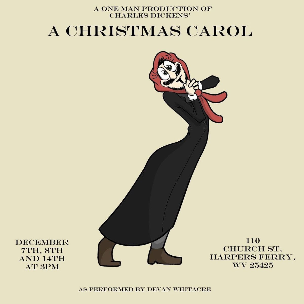 A One-Man Performance of A Christmas Carol