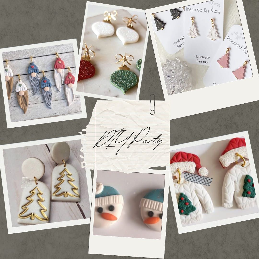 D.I.Y. Polymer Clay Christmas Earrings