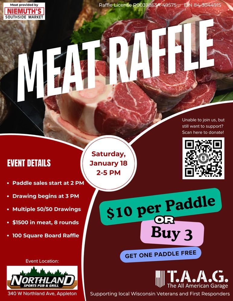 MEAT RAFFLE SATURDAY JANUARY 18TH!\ud83e\udd69