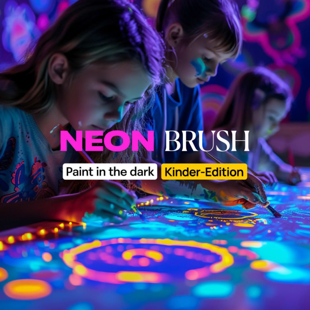 Neon Brush Kids M\u00fcnchen: Ein Malkurs f\u00fcr die ganze Familie