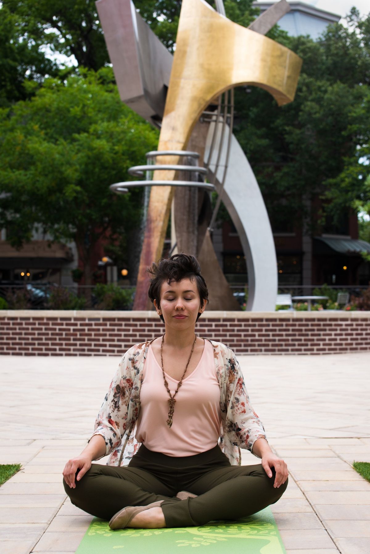 Morning Yoga on Boyd Plaza