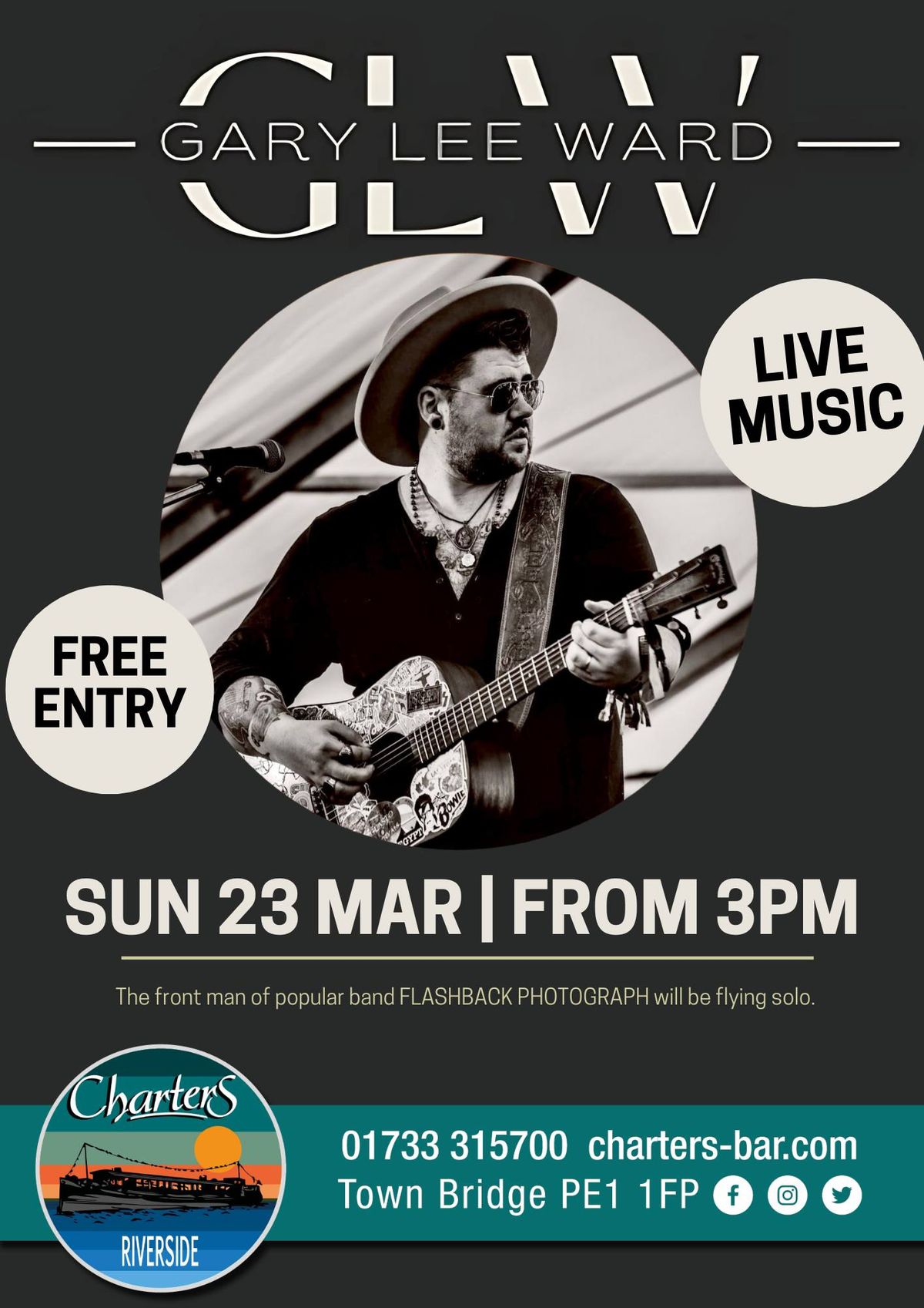 GARY LEE WARD @CHARTERS - FREE ENTRY & LIVE MUSIC 