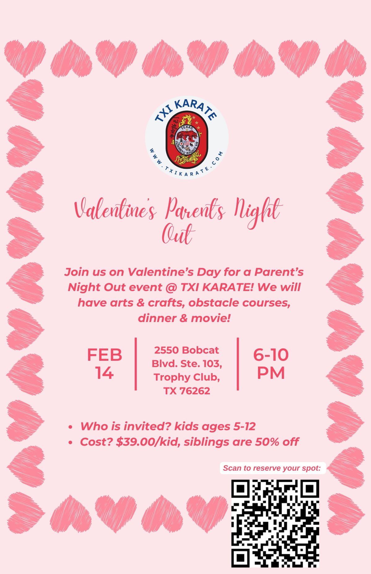 Valentine\u2019s PNO at TXI Karate