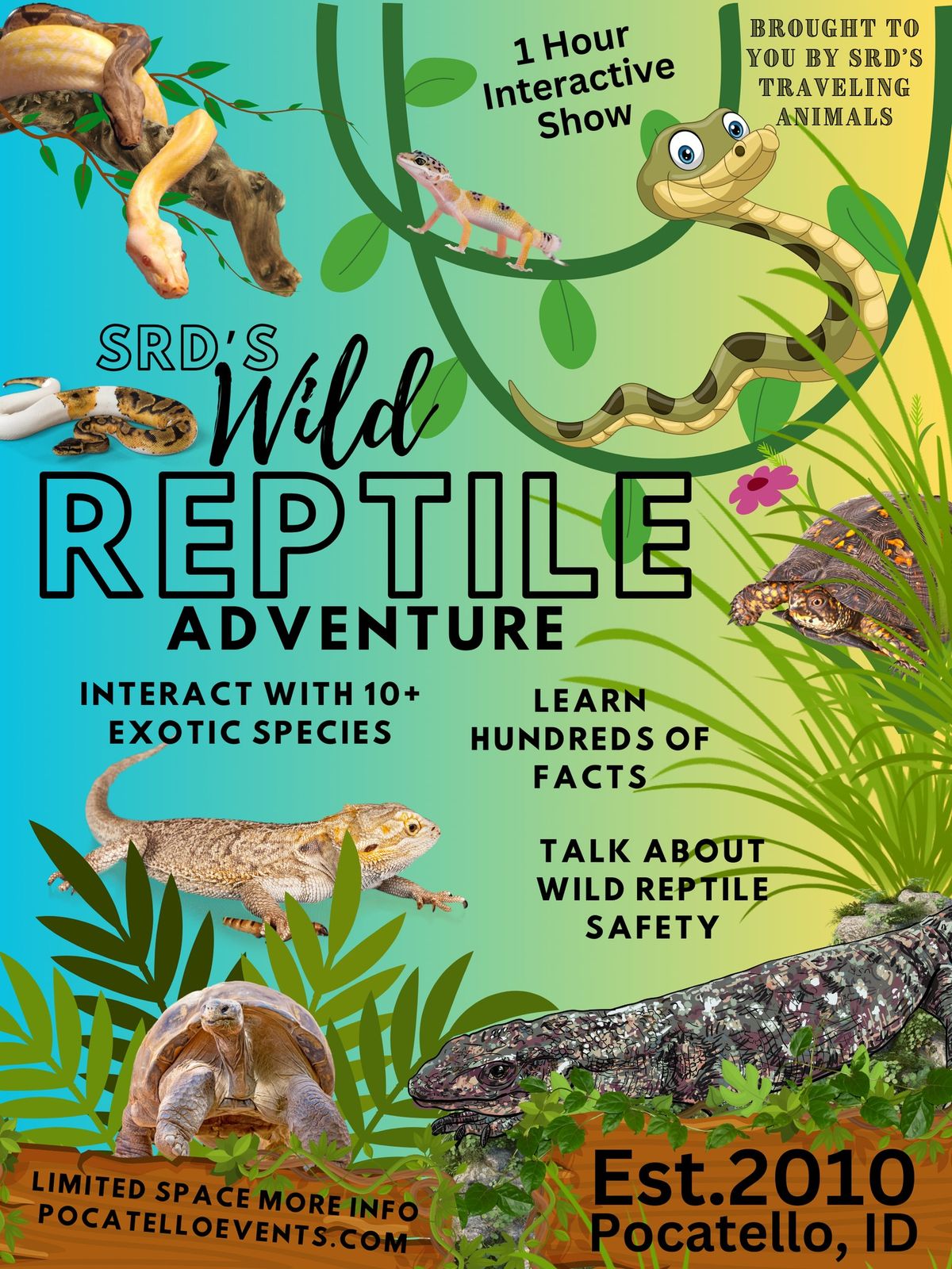 SRD's Wild Reptile Adventure ~ Education & Interaction ~ Jungle Retreat Pocatello