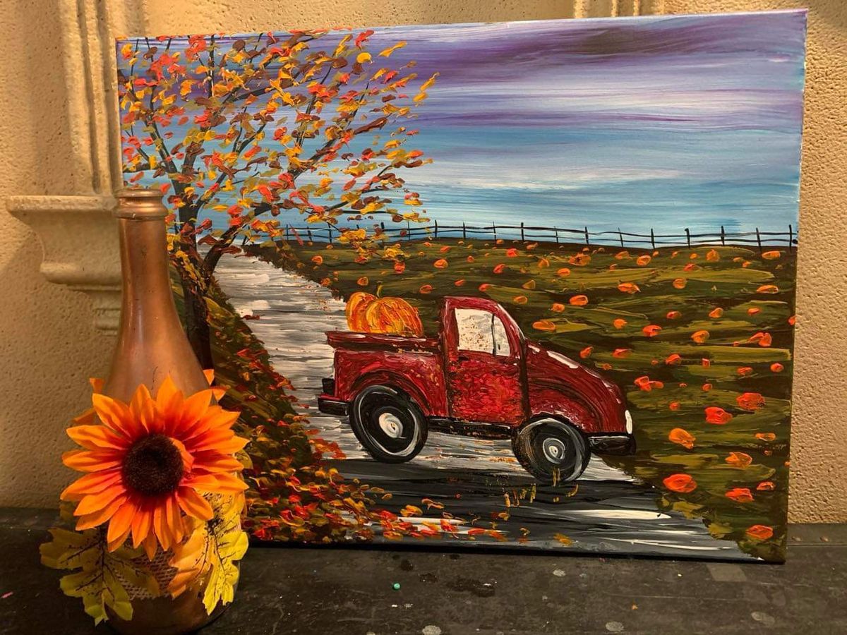 Fall Painting Class on Canvas