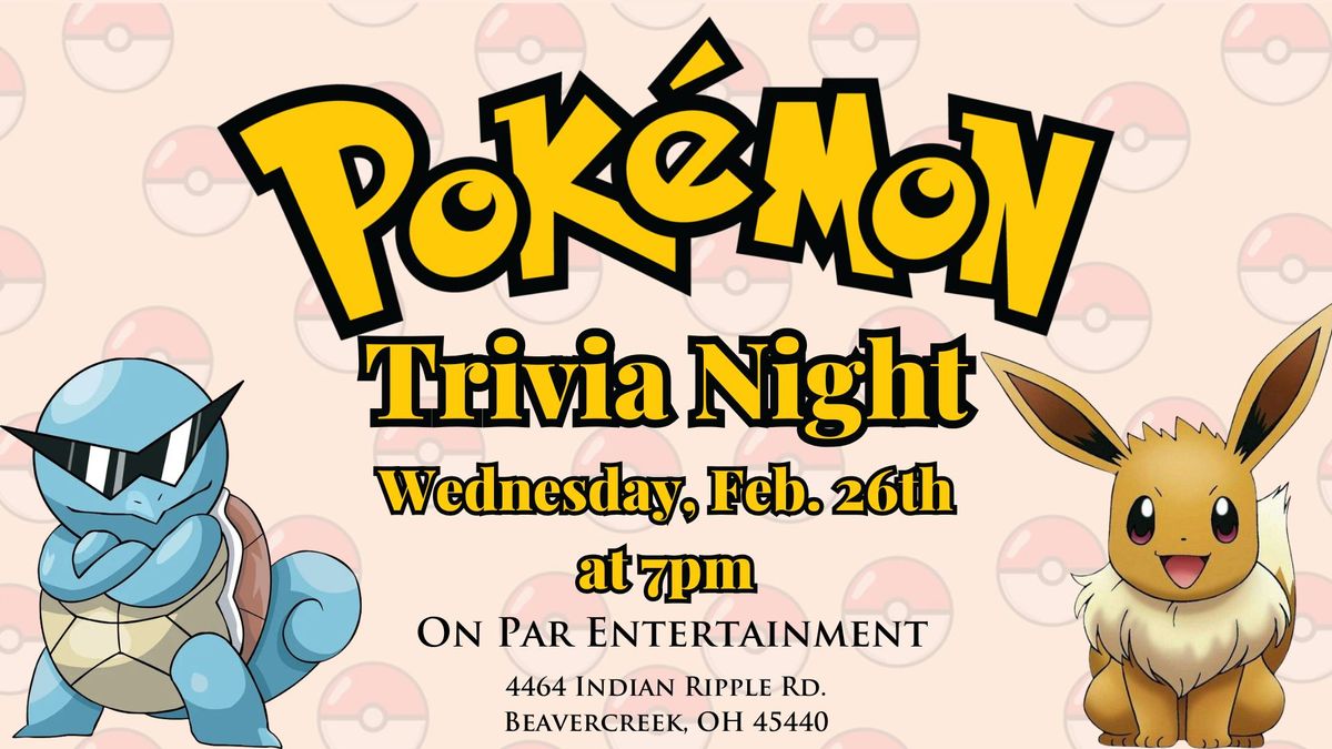 Pokemon Trivia Night at On Par Entertainment