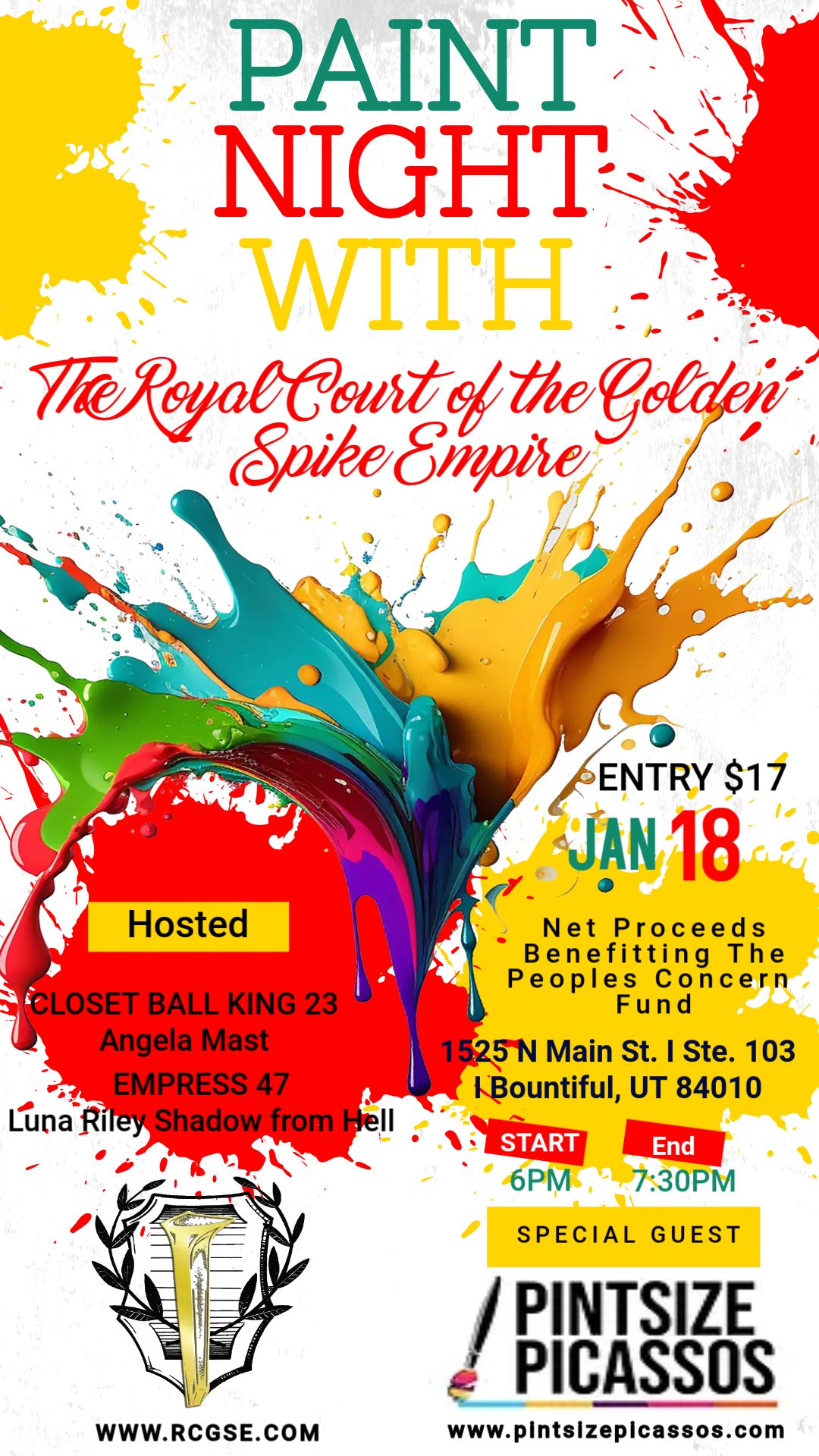 Paint Night With The Royal Court of the Golden Spike Empire