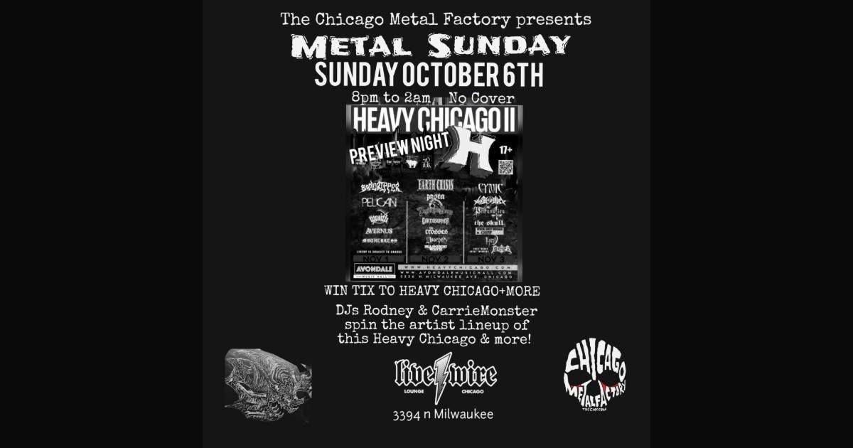 October CMF Metal Sunday: Heavy Chicago preview night - hear the bands & WIN concert TIX