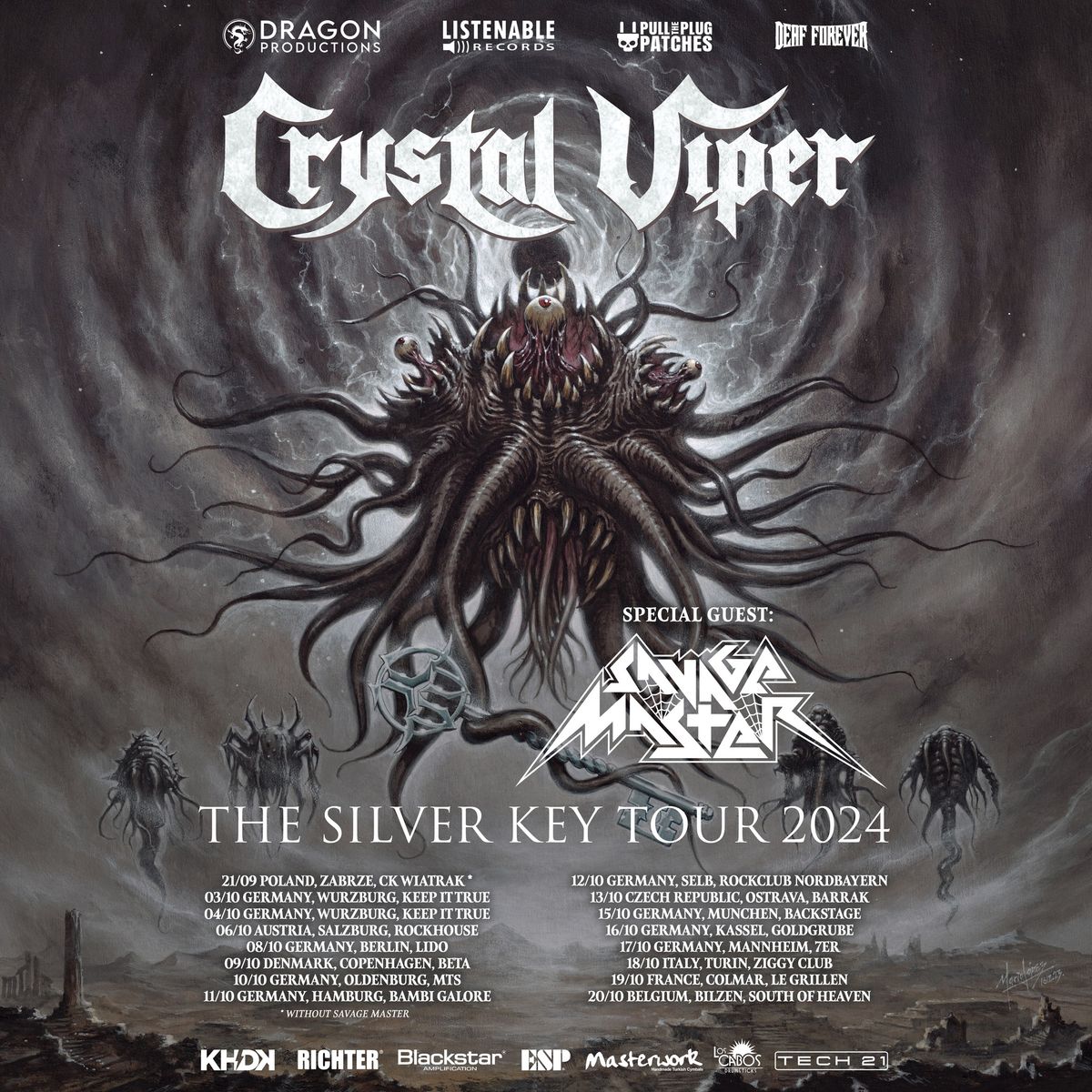 CRYSTAL VIPER + SAVAGE MASTER + support act!