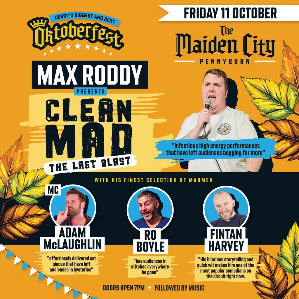 Oktoberfest Pennyburn Comedy night w\/ Max Roddy, Ro Boyle & more