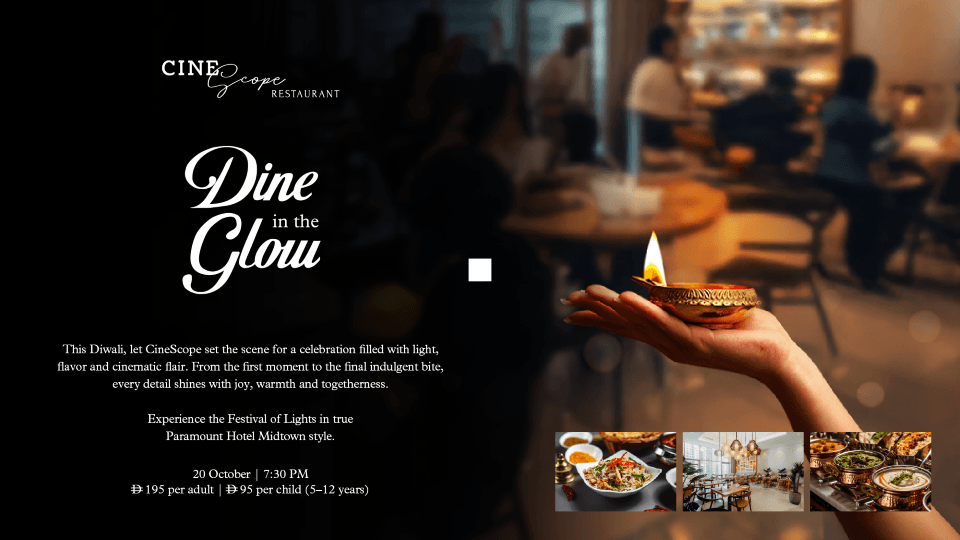 Dine in the Glow at CineScope Restaurant