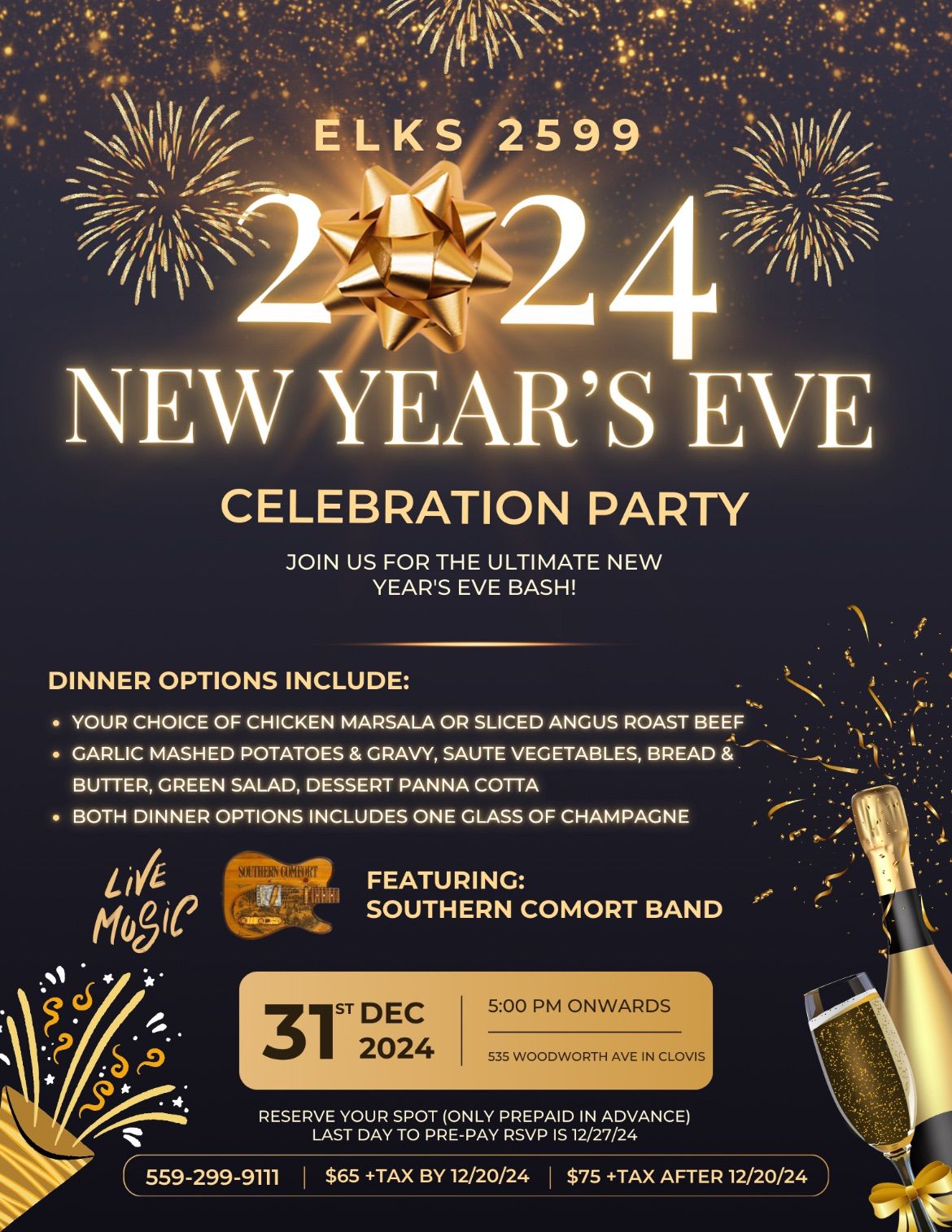 New Years Eve at the Clovis Elks Lodge