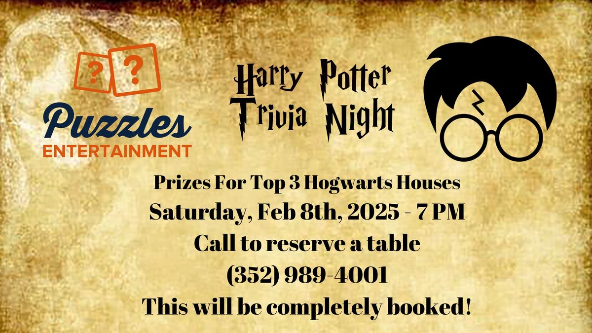 Harry Potter Trivia Night by Puzzles Entertianment