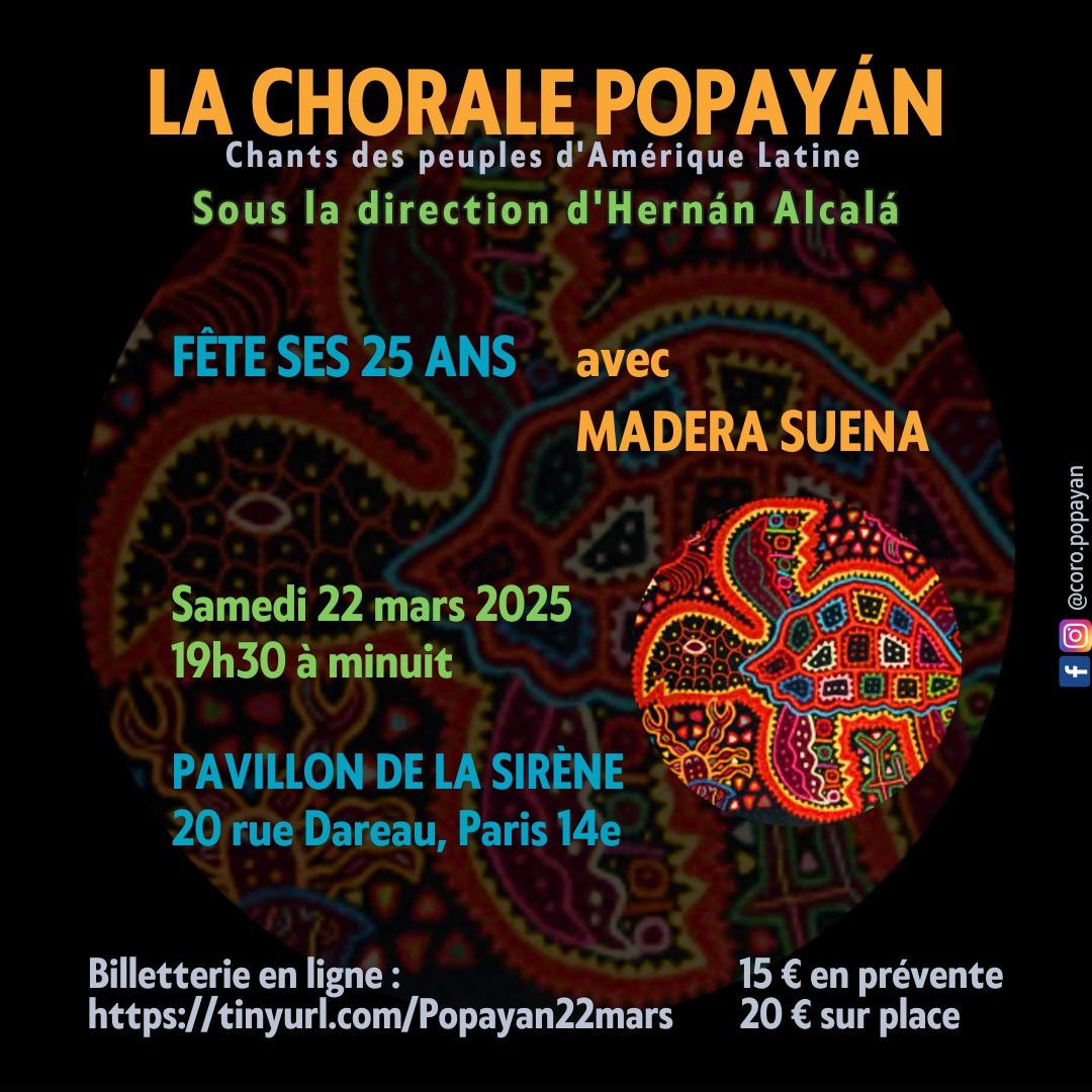 Chorale Popay\u00e1n : le concert des 25 ans - avec Madera Suena