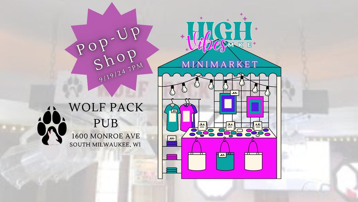 POP-UP SHOP @ the Wolf Pack Pub in South Milwaukee