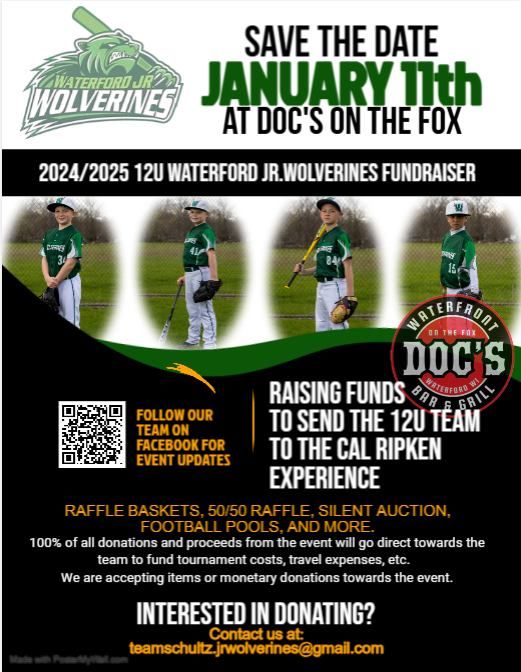 12U Tournament Fundraiser (Waterford Jr. Wolverines)