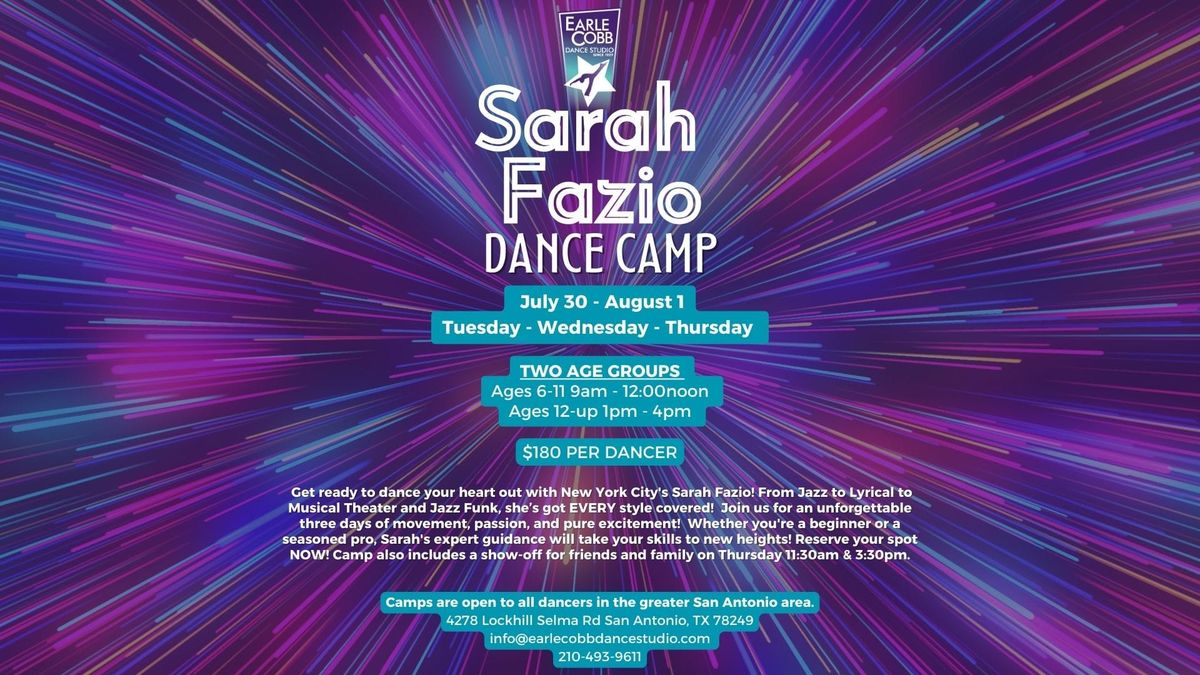 Sarah Fazio Dance Camp Ages 12-Up