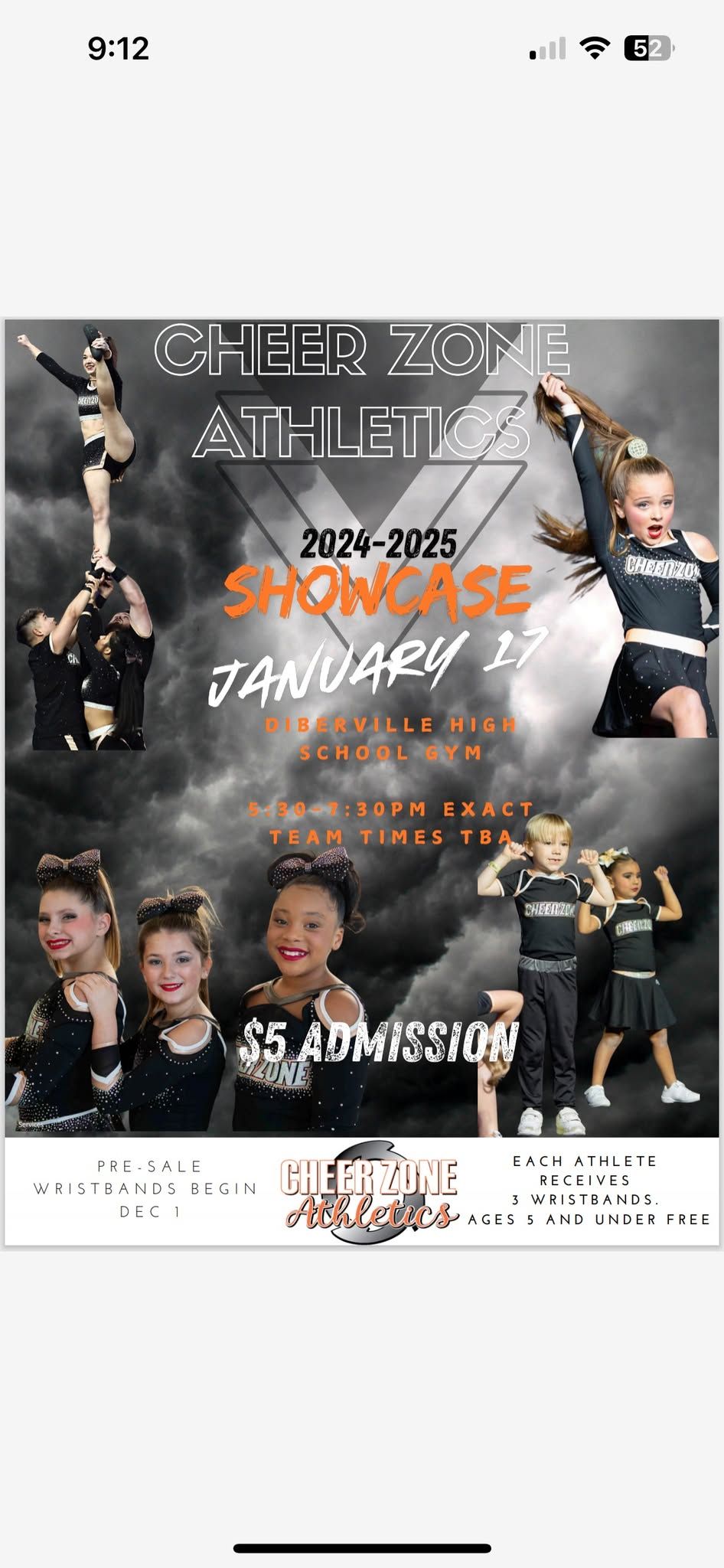 Cheer Zone Athletics Showcase