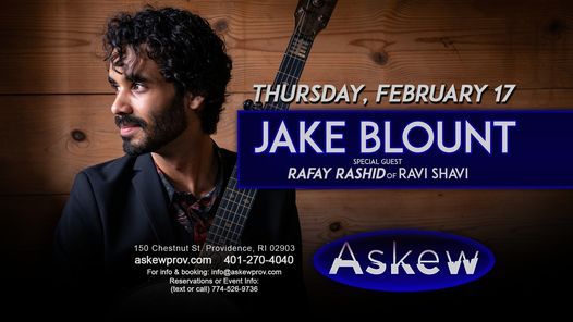 Jake Blount & special guest Rafay Rashid of Ravi Shavi, 150 chestnut ...
