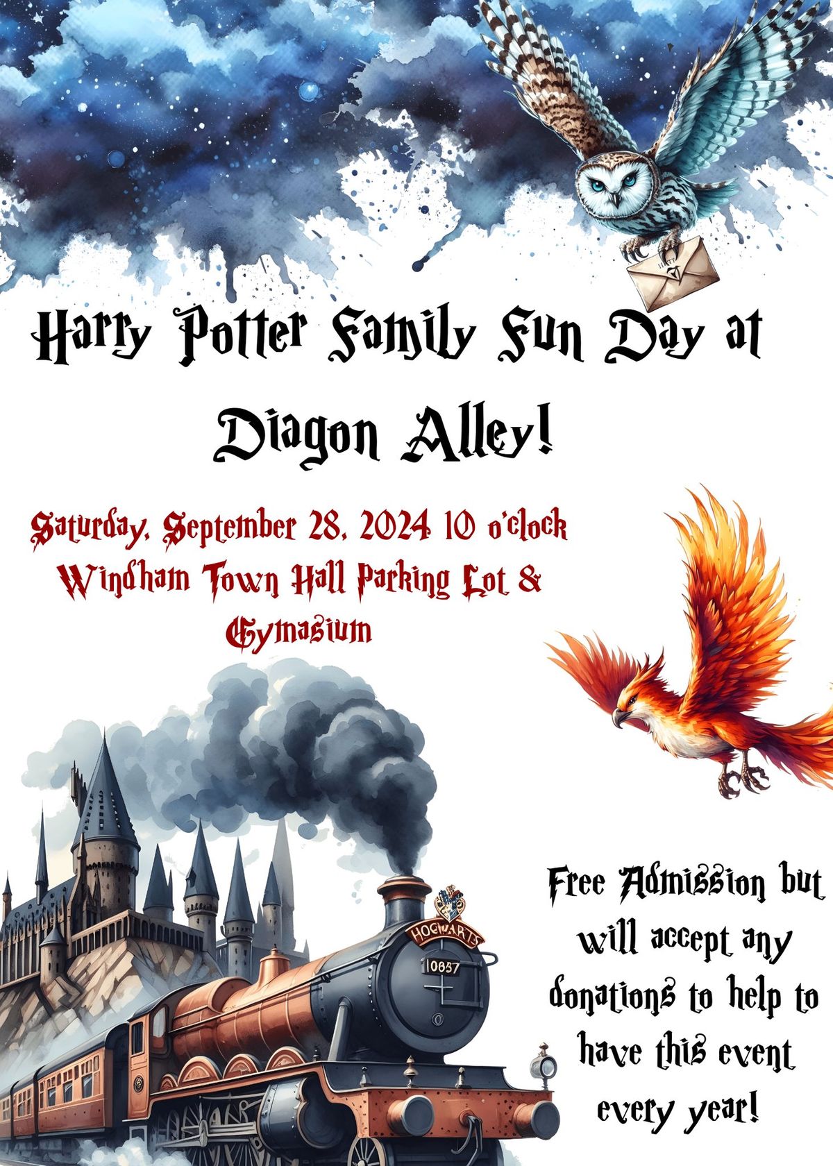 HARRY POTTER FAMILY FUN DAY & DIAGON ALLEY MARKET