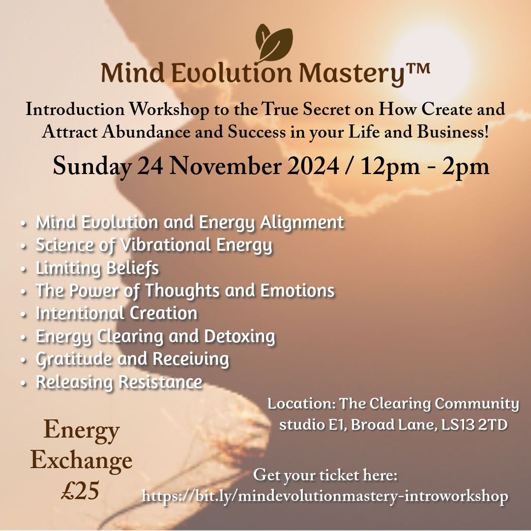 Mind Evolution Mastery\u2122 ~ Introduction Workshop