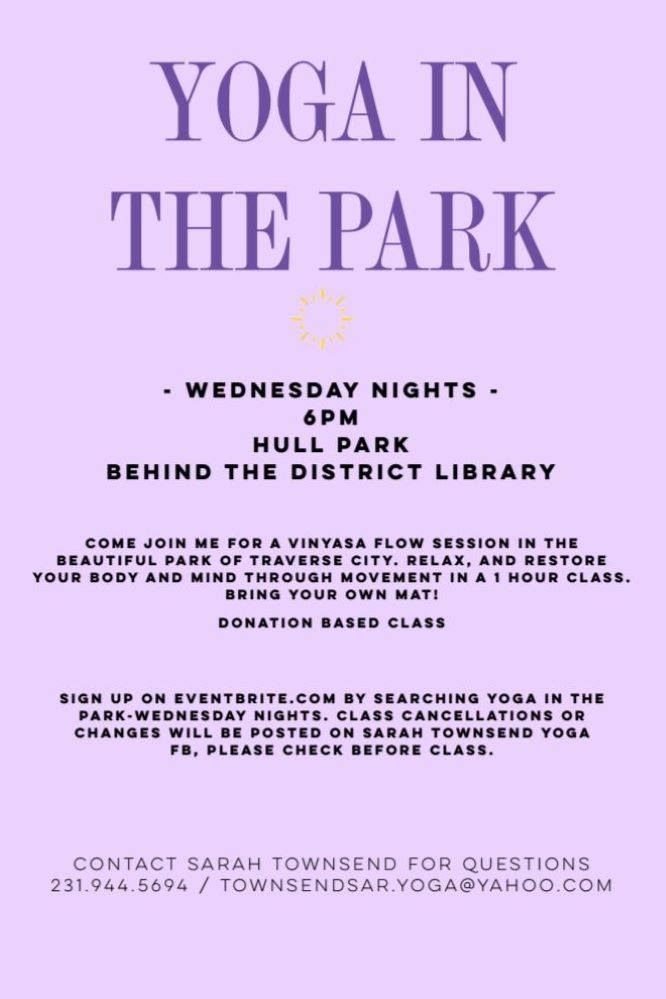 Yoga in the Park-Wednesday nights!