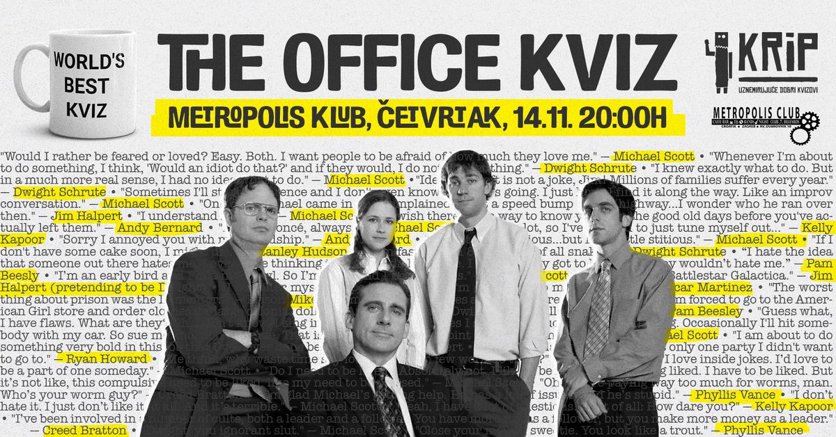 THE OFFICE KRiP kviz @Metropolis