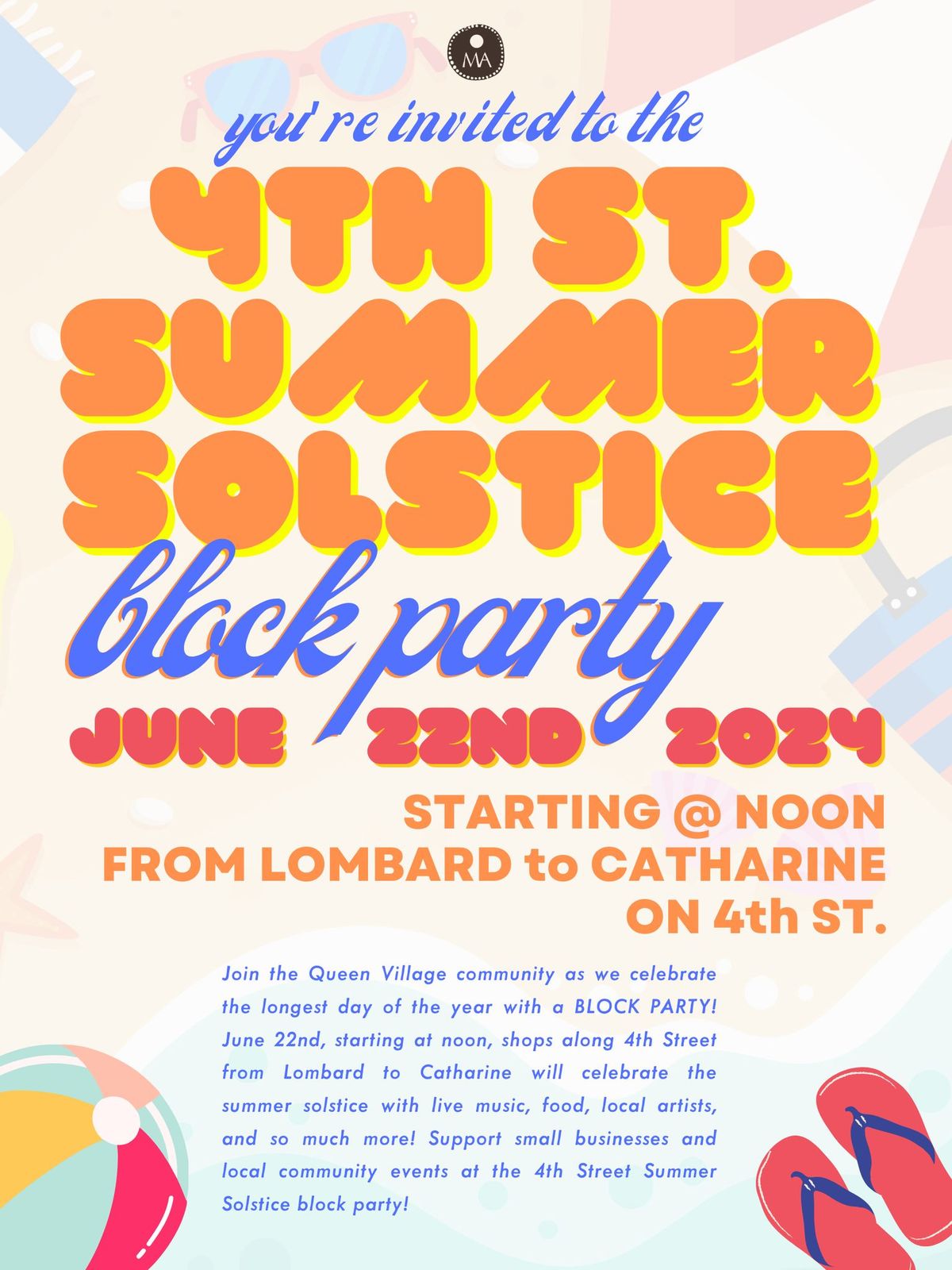 4th St. Summer Solstice Block Party