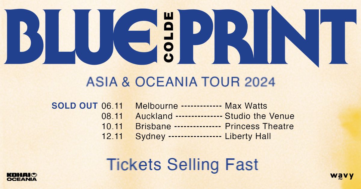 Colde BLUEPRINT Tour Oceania 2024 - Auckland