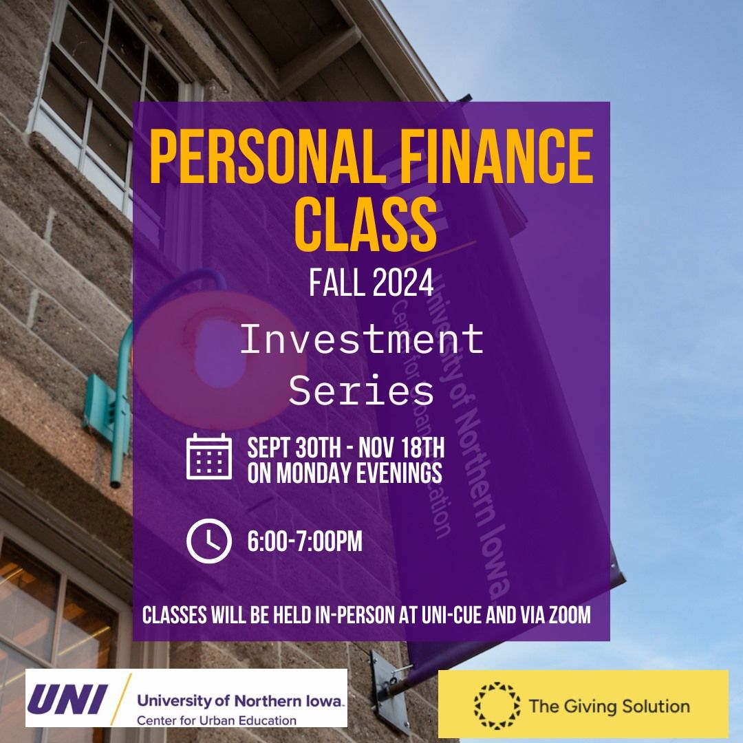 UNI-CUE Presents: Personal Finance Classes with Mike Finley - Investment Series