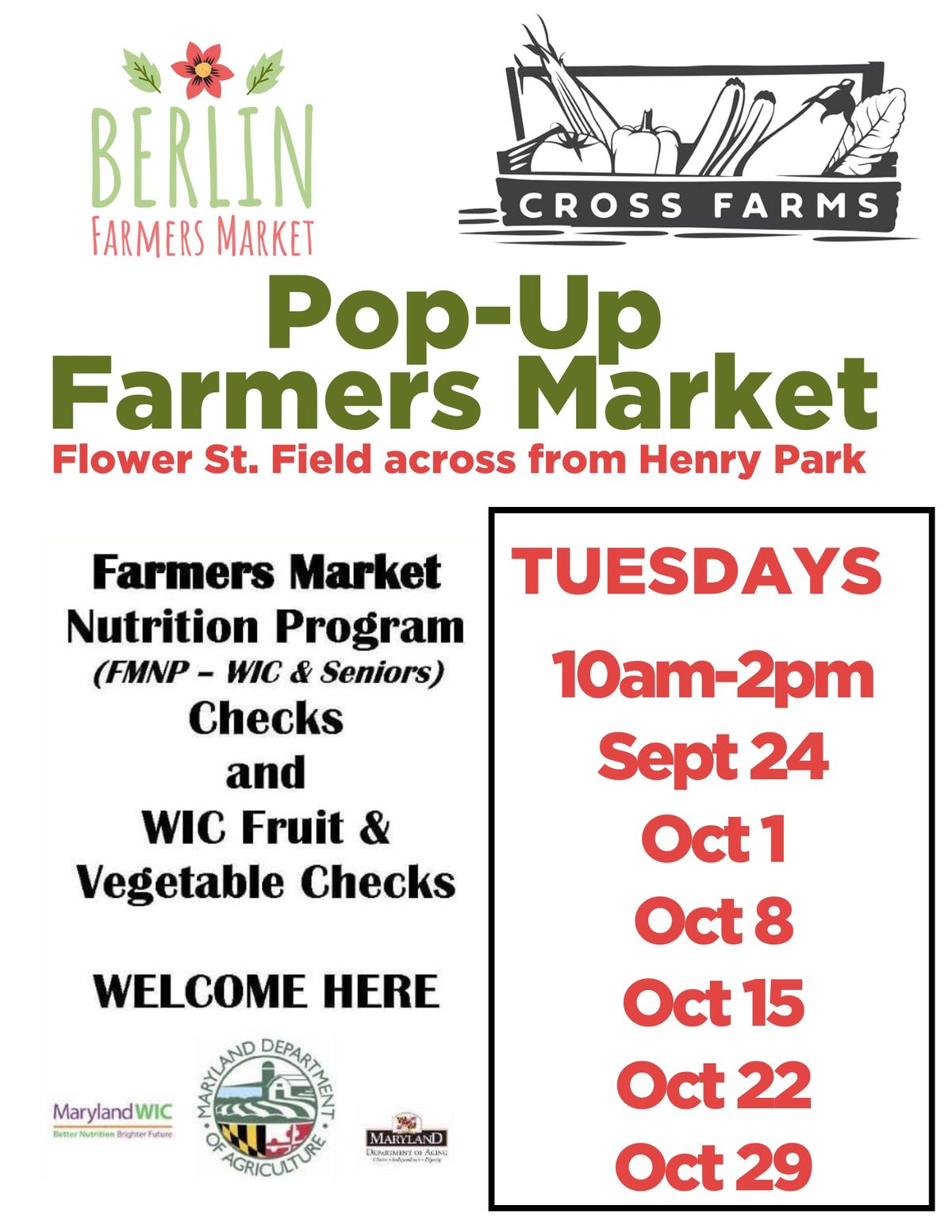 Flower Street Pop Up Farmers Market Tuesdays