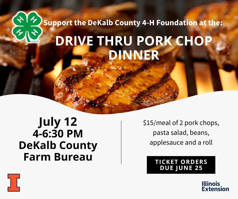 DeKalb County 4-H Drive Thru Pork Chop Dinner