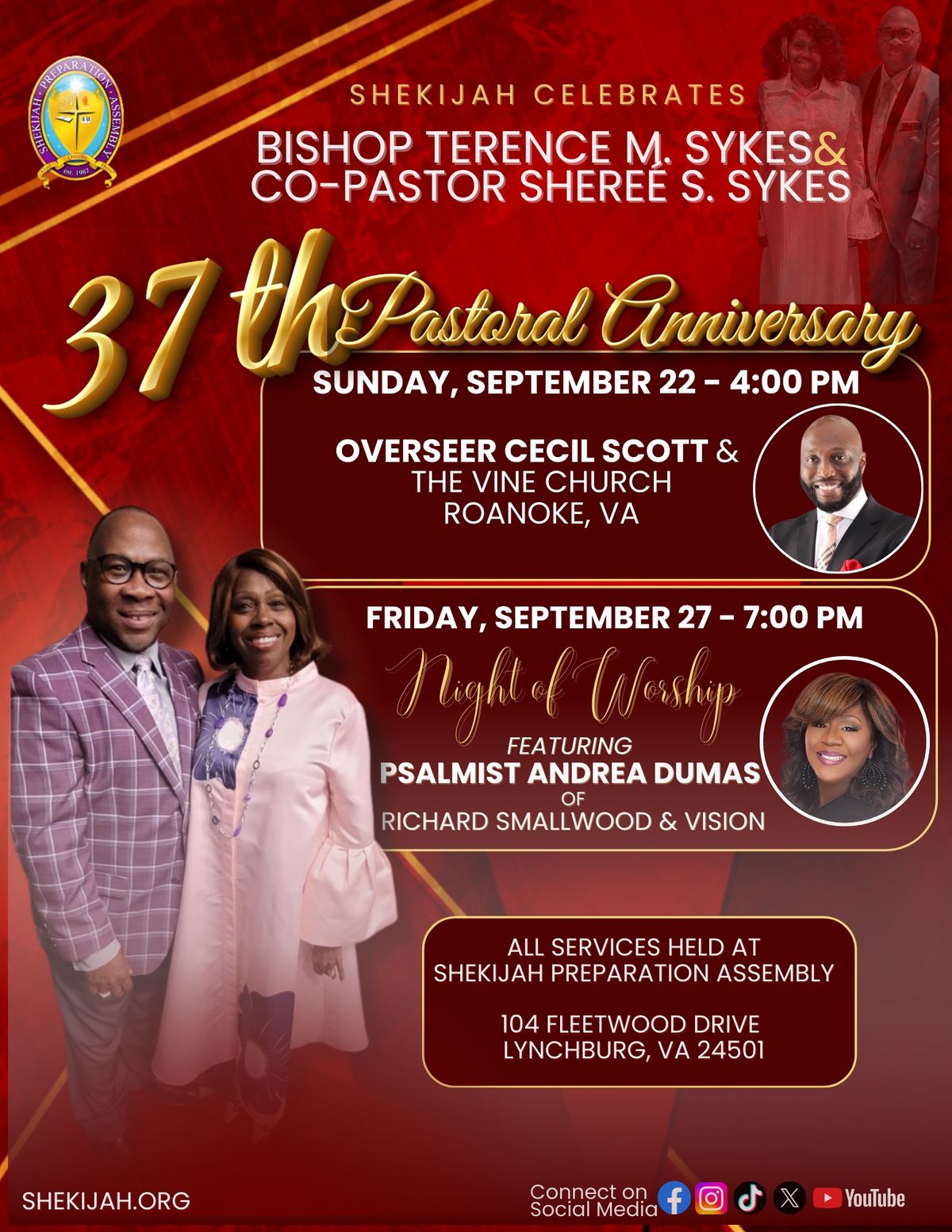  37th Pastoral Anniversary Celebration with Overseer Cecil Scott