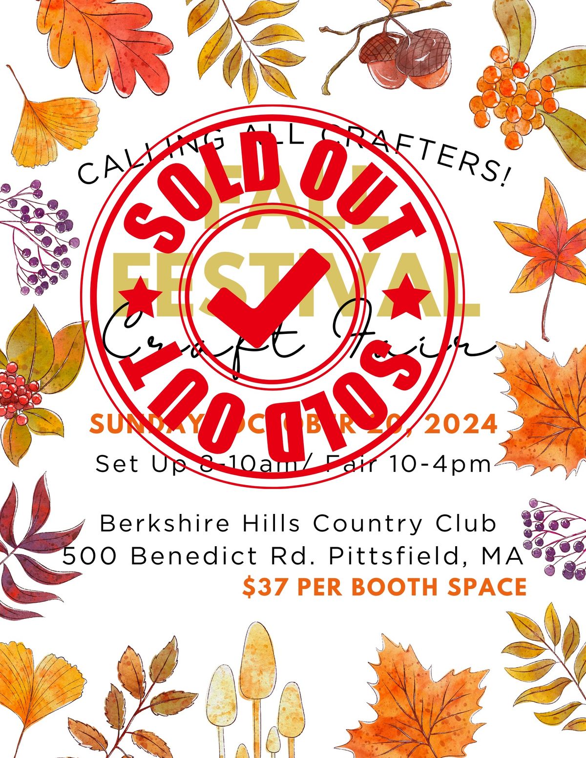 \u203c\ufe0f\ud83d\udea8SOLD OUT\ud83d\udea8\u203c\ufe0f Fall Festival Craft Fair: Calling All Crafters!