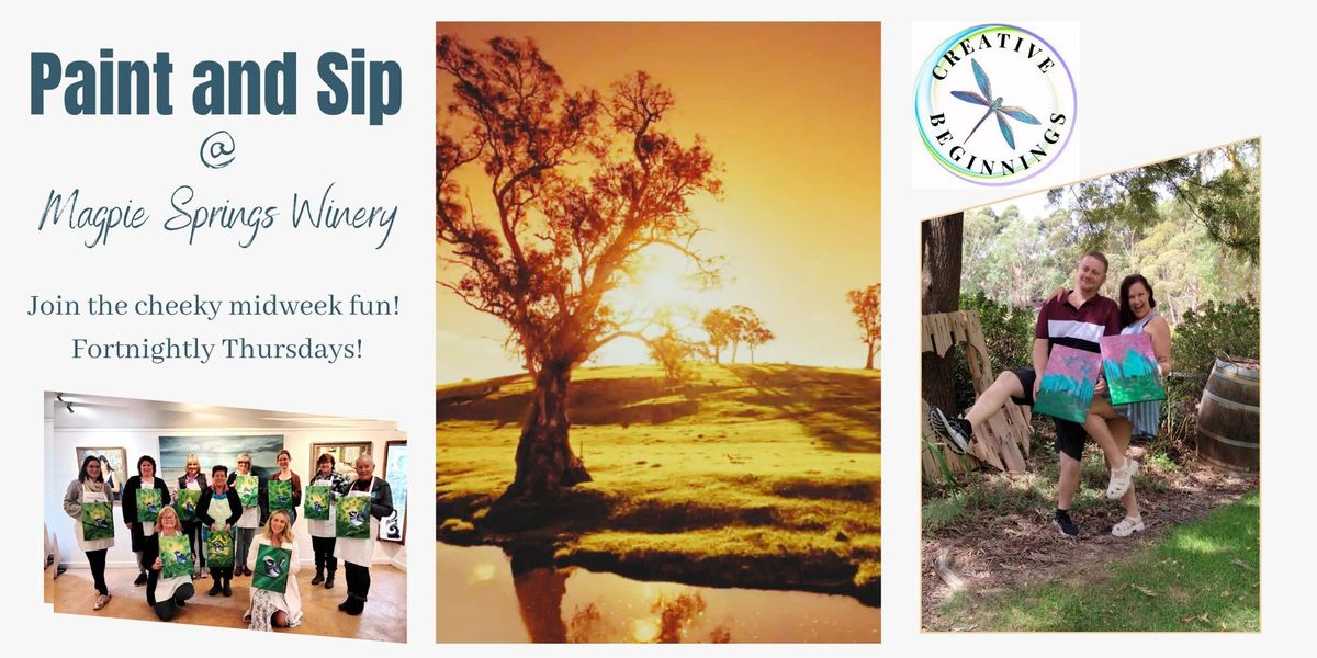 Sip and Paint -'Aussie Gumtrees' at Magpie Springs Winery 