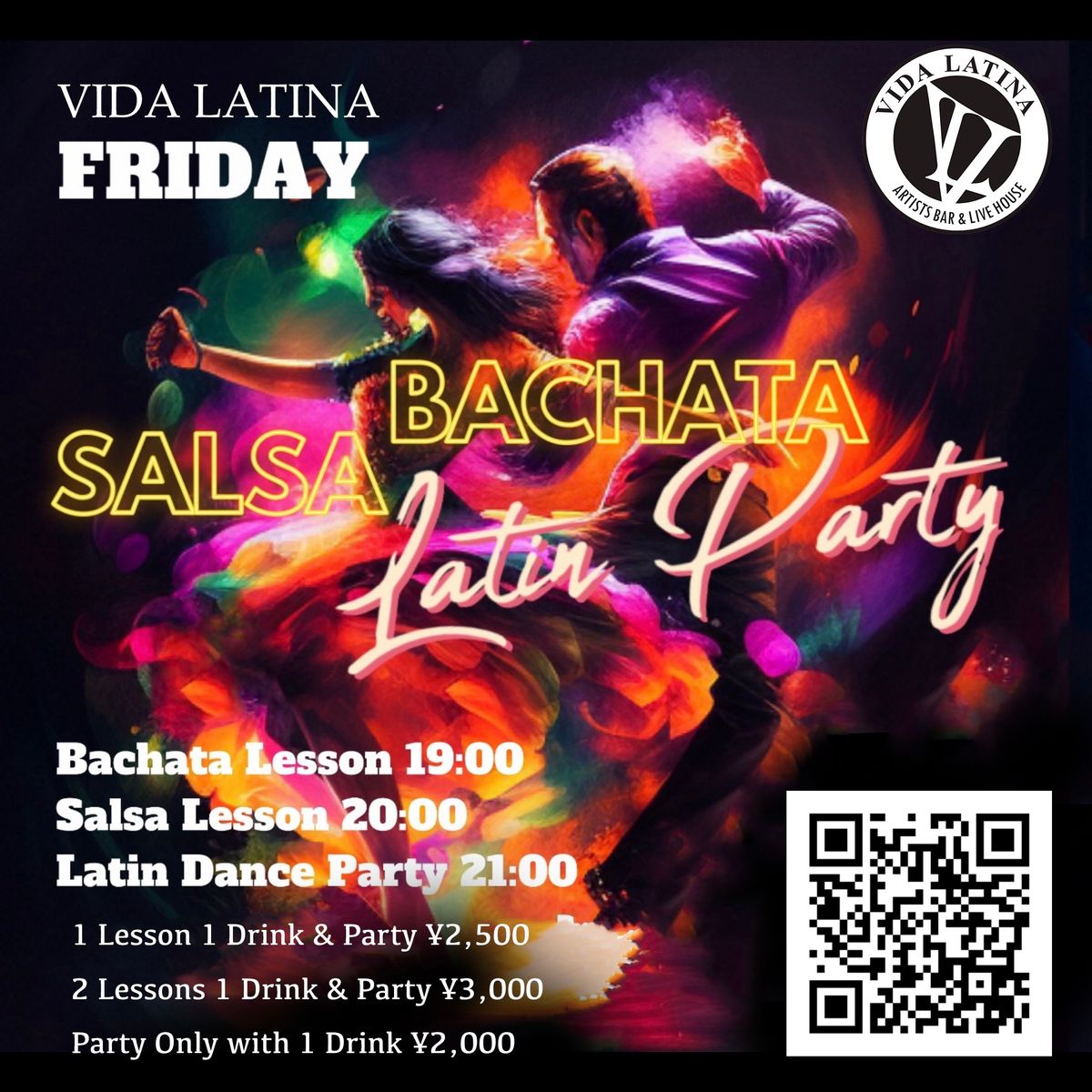 Bachata & Salsa Lessons\/Party with Lenny & Mio @VIDA LATINA