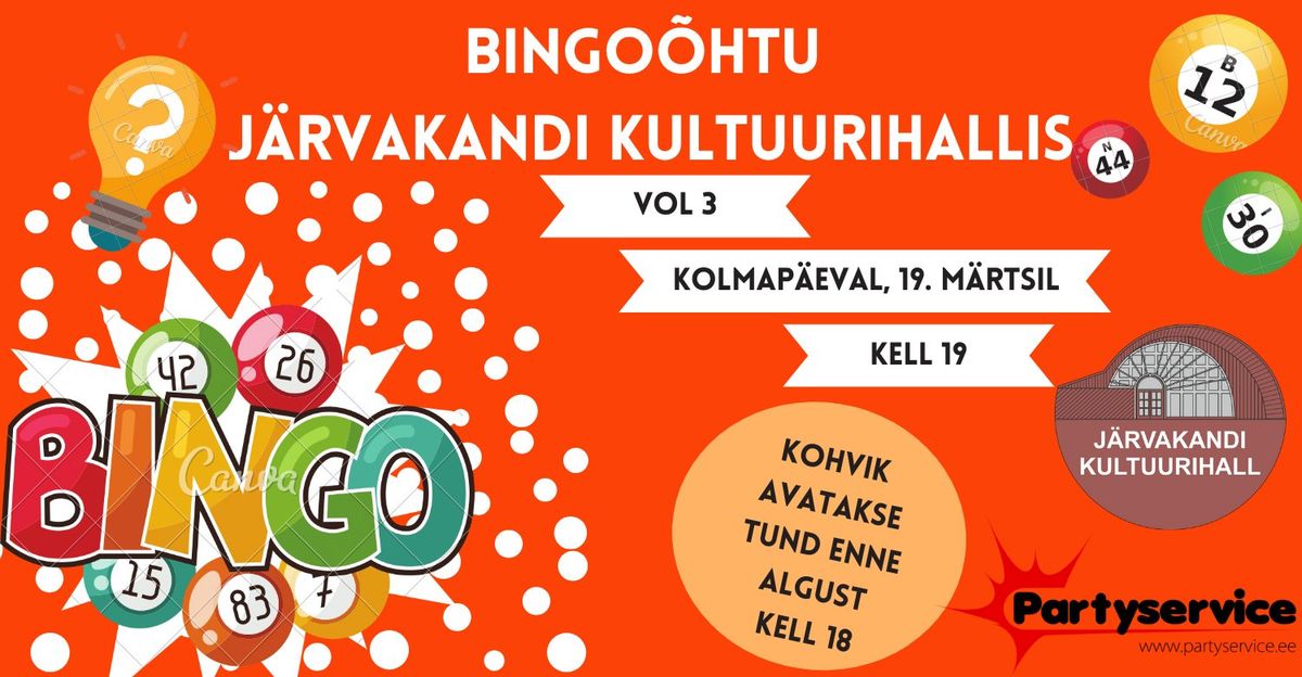 Bingo\u00f5htu J\u00e4rvakandi Kultuurihallis VOL3