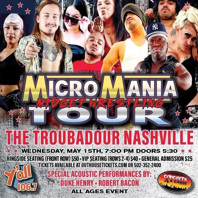 MicroMania Midget Wrestling: Nashville, TN at Troubadour